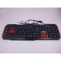 Teclado gamer multimedia ultra mate red